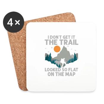 I Don't Get It The Trail Hiking Hiker - Untersetzer (4er-Set) - Weiß - Vorne