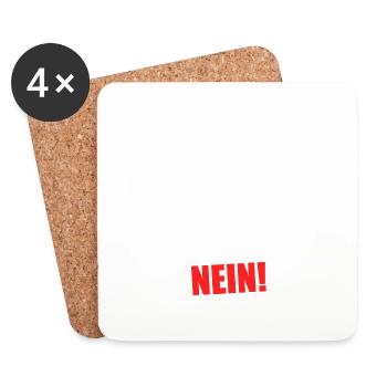 Bevor du fragst Nein Cute Pinguin mit Sonnenbrille - Untersetzer (4er-Set) - Weiß - Vorne