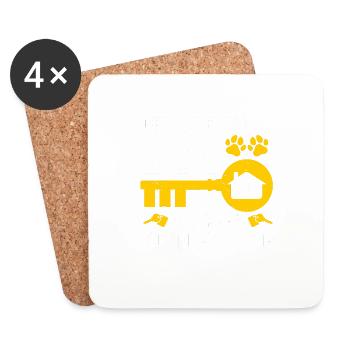 I Sell Houses So My Dog Can Live A Better Life - Coasters (set of 4) - white - Front