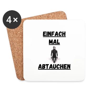 Tauchen - Untersetzer (4er-Set) - Weiß - Vorne