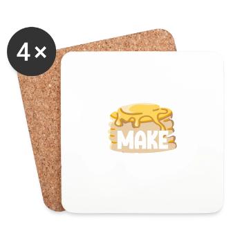Les meilleurs grands-pères font des crêpes Crêperie - Dessous de verre (lot de 4) - blanc - Devant