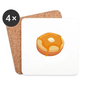 Les meilleurs grands-pères font des crêpes Crêperie - Dessous de verre (lot de 4) - blanc - Devant