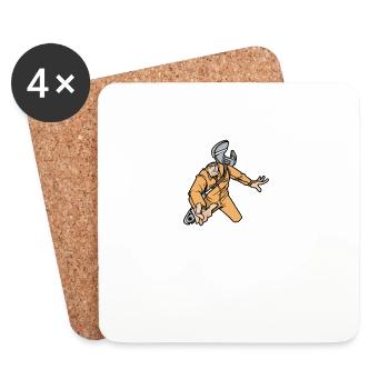 Funny I'm A Plumber - Coasters (set of 4) - white - Front