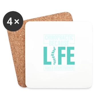 Chiropratique Physiothérapeute Chiropratique - Dessous de verre (lot de 4) - blanc - Devant