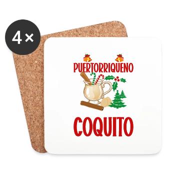 Joyeux Noël Si Soy Puertorriqueño Por - Dessous de verre (lot de 4) - blanc - Devant
