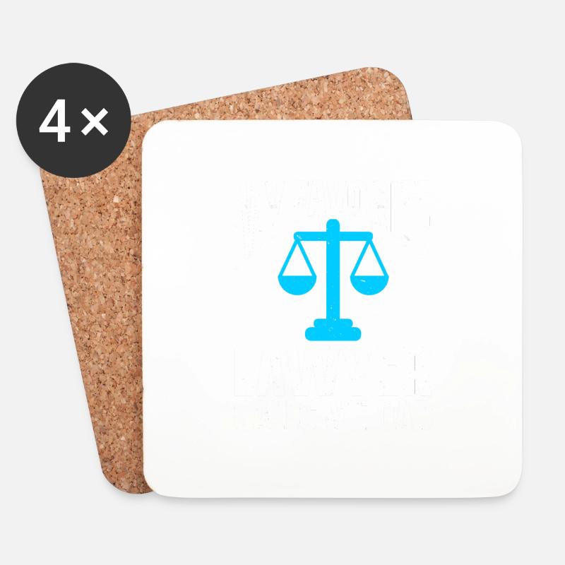 Law Lawyer - Untersetzer (4er-Set) - Weiß