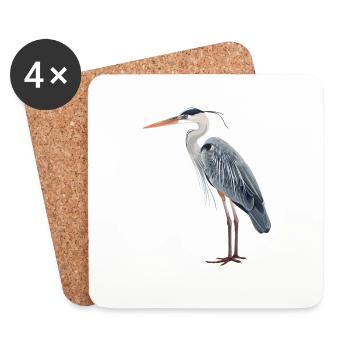 Heron Reiher - Coasters (set of 4) - white - Front