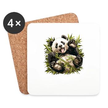 Giant Panda Große Pandas Großer Panda - Untersetzer (4er-Set) - Weiß - Vorne
