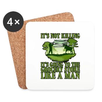 It's Going To The Grocery Store Like A Man 2 - Coasters (set of 4) - white - Front