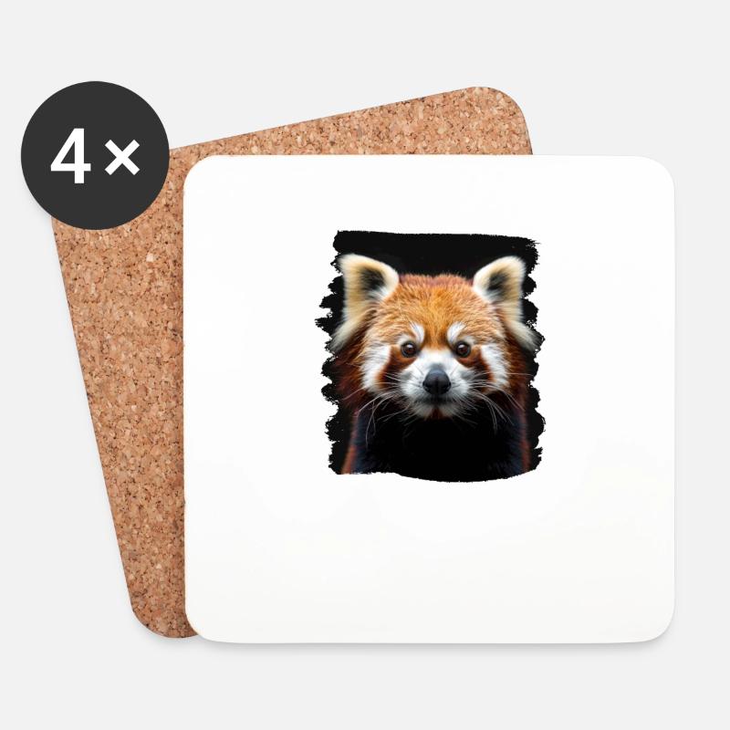 Red Panda Kleine Pandas Kleiner Roter Panda - Untersetzer (4er-Set) - Weiß