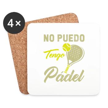 Je ne peux pas avoir d’athlètes de padel - Dessous de verre (lot de 4) - blanc - Devant