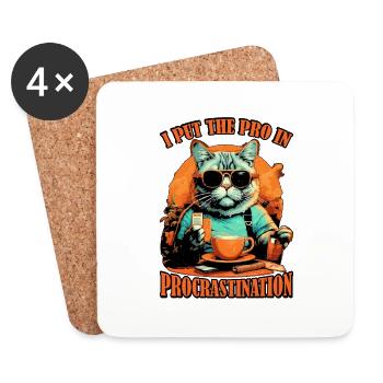 I Put The Pro In Procrastination 29 - Untersetzer (4er-Set) - Weiß - Vorne