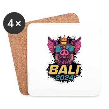 Bali 2024 Party Sau - Untersetzer (4er-Set) - Weiß - Vorne