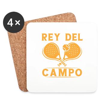 Fun Padel Player King Of The Padel Field Padelist - Coasters (set of 4) - white - Front