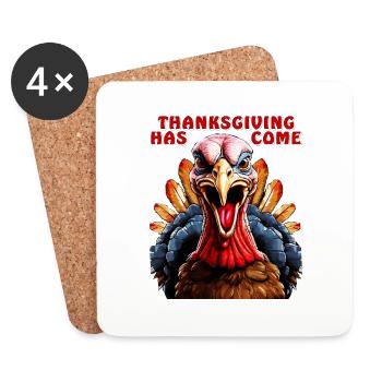 TRUTHAHN THANKSGIVING HAS COME - Untersetzer (4er-Set) - Weiß - Vorne
