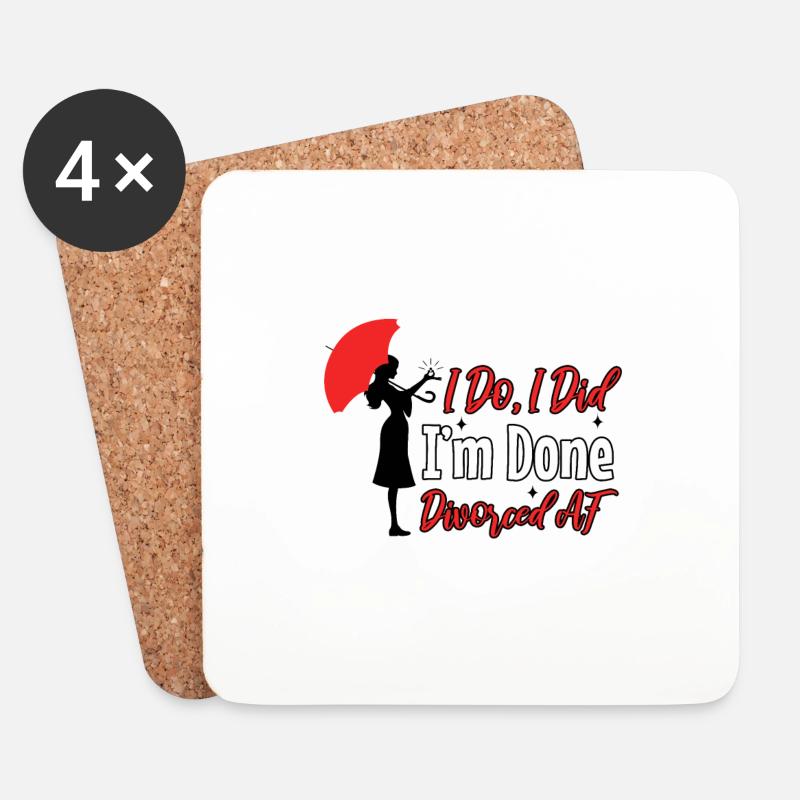 I Do I Did I'm Done - Untersetzer (4er-Set) - Weiß