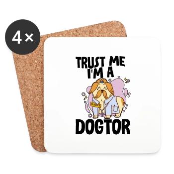 Trust Me I'm A Dogtor 4 - Untersetzer (4er-Set) - Weiß - Vorne