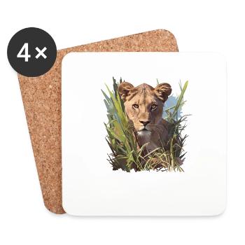 Lionne Lionnes Lionne - Dessous de verre (lot de 4) - blanc - Devant