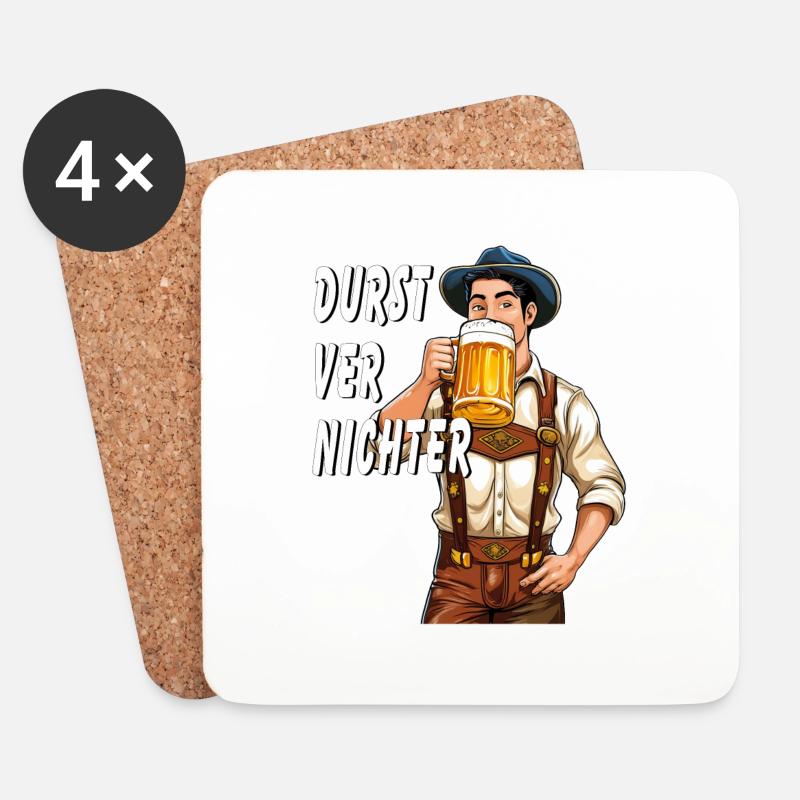 Bière MAN - Dessous de verre (lot de 4) - blanc