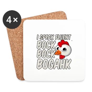 I Speak Fluent Bock Bock Bogahk - Coasters (set of 4) - white - Front