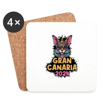 Gran Canaria 2024 Bunny - Coasters (set of 4) - white - Front