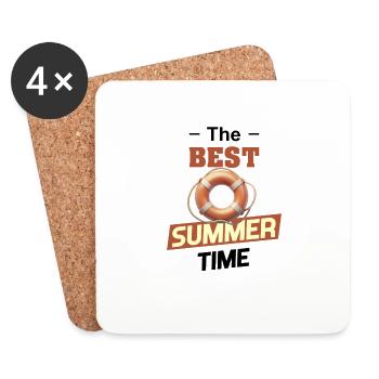 Summer Beach and Party Gift - Coasters (set of 4) - white - Front