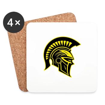Spartan Helmet Warrior Sparta - Coasters (set of 4) - white - Front