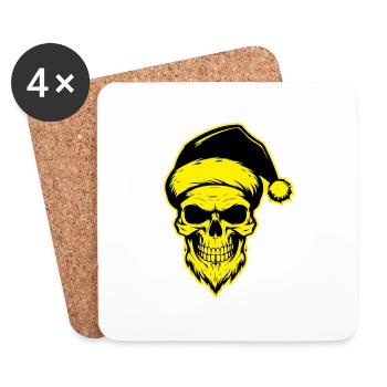 Père Noël Squelette Père Noël Père Noël - Dessous de verre (lot de 4) - blanc - Devant