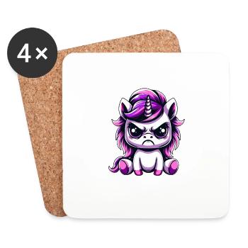 Ne me regarde pas sur ce ton - Dessous de verre (lot de 4) - blanc - Devant