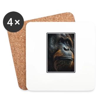 Orangutan Orang-Utans Orang-Utan - Untersetzer (4er-Set) - Weiß - Vorne