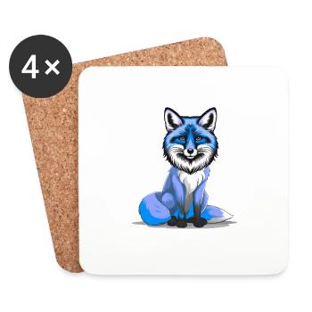 Fuchs Weisheit Weise Klug Füchse schlau Märchen - Untersetzer (4er-Set) - Weiß - Vorne