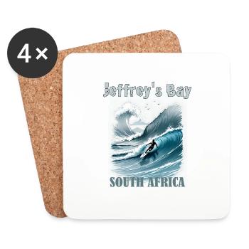 Jeffrey's Bay Surfing Adventure Jeffreys Bay - Coasters (set of 4) - white - Front