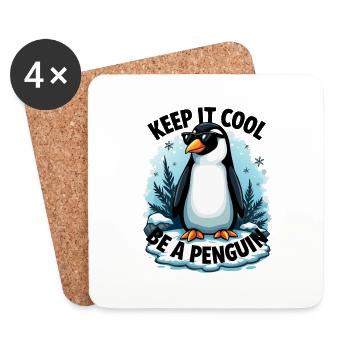 PENGUIN - Coasters (set of 4) - white - Front