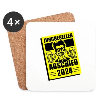 Bachelor Party 2024 Bachelor Party - Coasters (set of 4) - white - Front