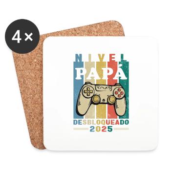 Dad 2025 Internship Funny Future Dad - Coasters (set of 4) - white - Front