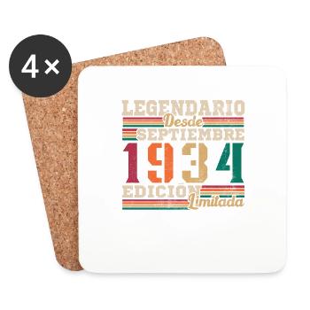 Legendary since 1934 September - Coasters (set of 4) - white - Front