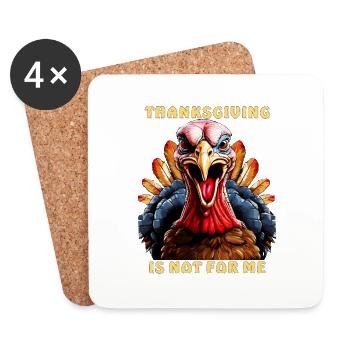 TRUTHAHN THANKSGIVING IS NOT FOR ME - Untersetzer (4er-Set) - Weiß - Vorne