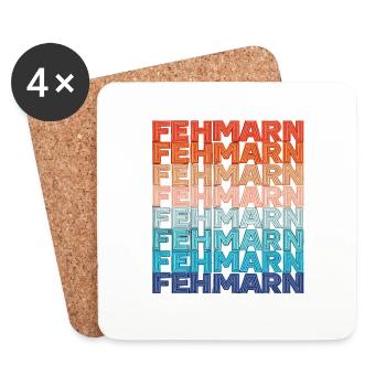 Fehmarn Ostsee für jeden Fehmarner Ostsee - Untersetzer (4er-Set) - Weiß - Vorne