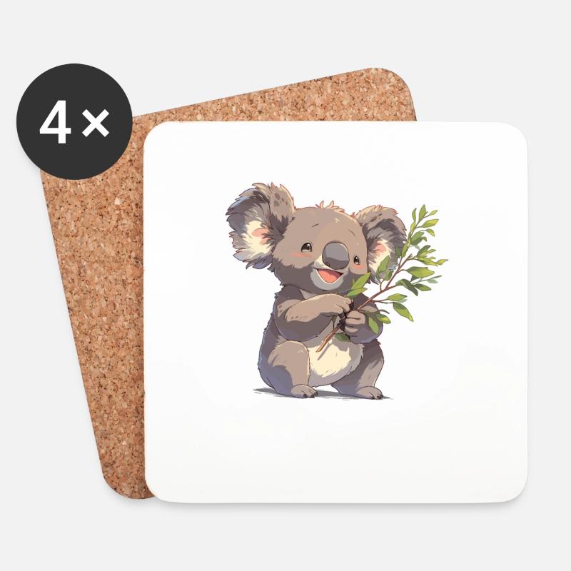 Koalas Koala - Untersetzer (4er-Set) - Weiß