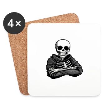 Skeleton Halloween - Coasters (set of 4) - white - Front