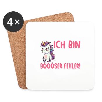 Du Denkst Ich Bin Klein Lieb Und Nett Böser Fehler - Untersetzer (4er-Set) - Weiß - Vorne