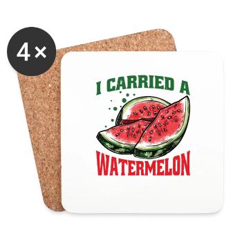 I Carried A Watermelon 35 - Untersetzer (4er-Set) - Weiß - Vorne