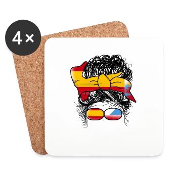 Mois du patrimoine hispanique Wild Latino Latino Count - Dessous de verre (lot de 4) - blanc - Devant