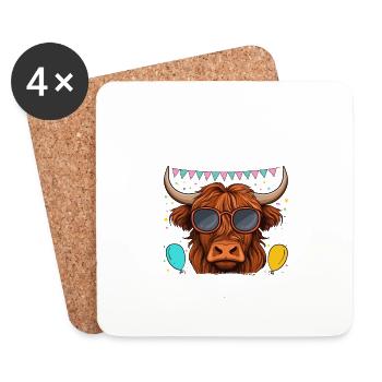 Aunt Of The Birthday Boy - Coasters (set of 4) - white - Front
