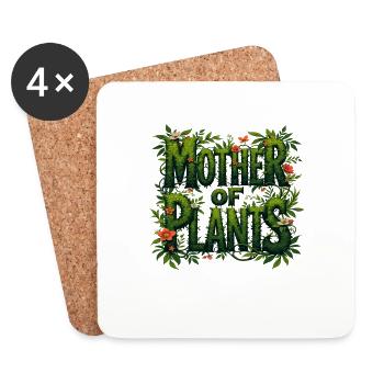 Mutter der Pflanzen Naturliebhaber - Untersetzer (4er-Set) - Weiß - Vorne