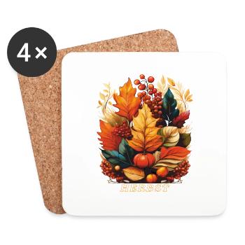 HERBST - Untersetzer (4er-Set) - Weiß - Vorne