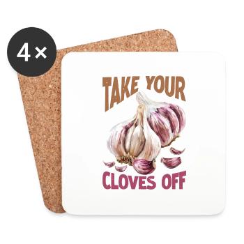 Take Your Cloves Off 2 - Untersetzer (4er-Set) - Weiß - Vorne