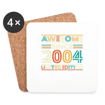Impressive since 2004 - Coasters (set of 4) - white - Front