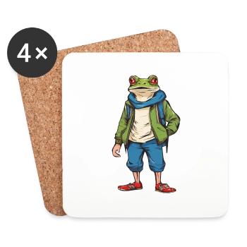 Frog - Coasters (set of 4) - white - Front