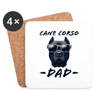 Cane Corso Italiano Papa Dad Cane Corso Gift - Coasters (set of 4) - white - Front